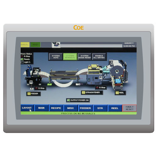 Autómata programable PLC integrado - Coe - por red Ethernet / con pantalla táctil