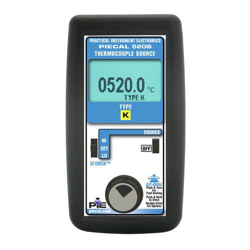 Calibrador para termopar - PIE 520B - PIE - Pratical Instrument Electronics, Inc - de temperatura / portátil / reforzado