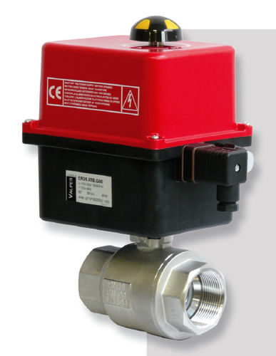 Válvula de bola - 211, 213 - VALPES - con actuador eléctrico / de control / de acero inoxidable