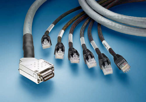 Ensamblaje de cables MRJ21 - TE Connectivity - Wire, Cable Assemblies - para redes de