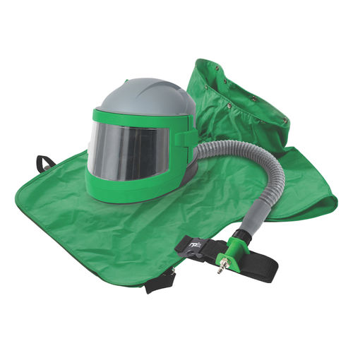 Casco para tareas de arenado - RPB Nova 3 - C.B. SABBIATRICI S.R.L. - de plástico / con rejilla de protección / con visera