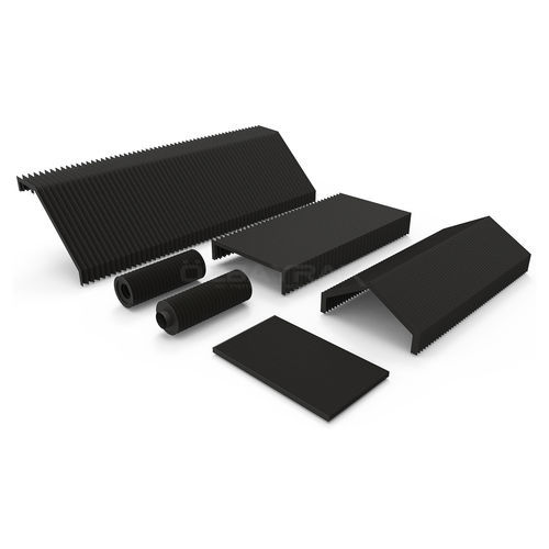 Fuelle de protección rectangular - OZBAYRAK KIZAK KORUMA SISTEMLERI - de PVC / de aluminio / acordeón de protección