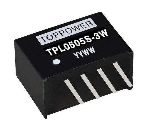 Convertidor DC/DC no regulado - TPL-3W series	 - Guangzhou Top Power Electronics Technology Co.,Ltd - de baja potencia / SIP / de salida simple