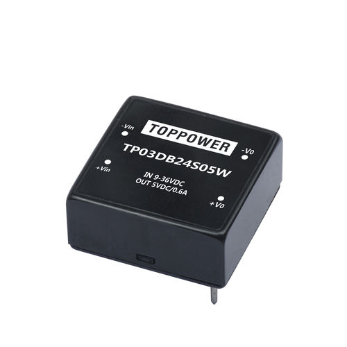 Convertidor DC/DC rango de intensidades de entrada 4:1 - TP03DB series - Guangzhou Top Power Electronics Technology Co.,Ltd - variación de intensidades de entrada 2:1 / DIP
