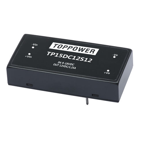 Convertidor DC/DC variación de intensidades de entrada 2:1 - TP15DC series - Guangzhou Top Power Electronics Technology Co.,Ltd - DIP