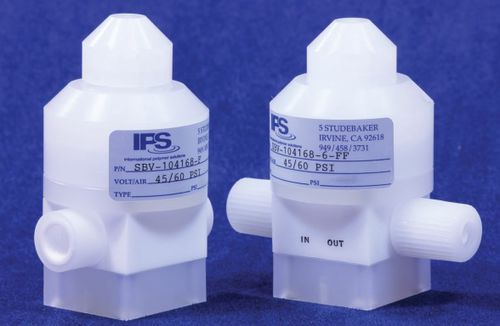 Válvula de membrana - SBV series - International Polymer Solutions Inc. - con control neumático / para ácido / de PTFE