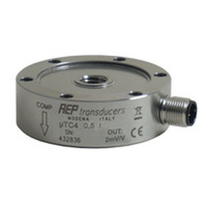 Célula de carga de tracción compresión - µTC4 series - AEP transducers - de tipo botón / de galga extensométrica / de acero inoxidable