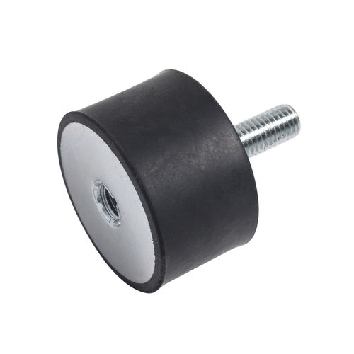 Soporte antivibratorio cilíndrico - AF260 - Berardi Bullonerie srl - de acero zincado / de caucho