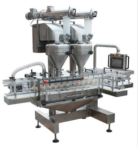 Llenadora automática - AMTEC Packaging Machines - para botellas de vidrio / para polvo / para granulados