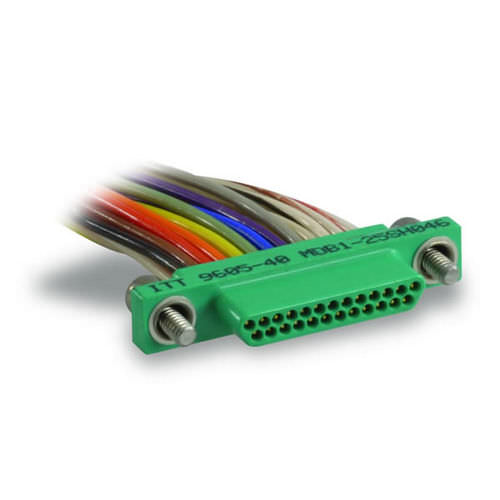 Conector micro-D - MD*B   - ITT Cannon - coaxial / para cable flexible plano / rectangular