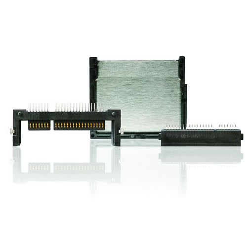 Conector de tarjetas CFast - ITT Cannon - de fondo de panel / rectangular / de acero inoxidable