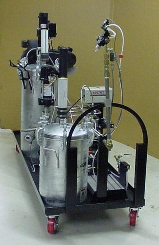 Carro de manipulación - EXACT DISPENSING SYSTEMS - de metal / multifuncional / con ruedas giratorias