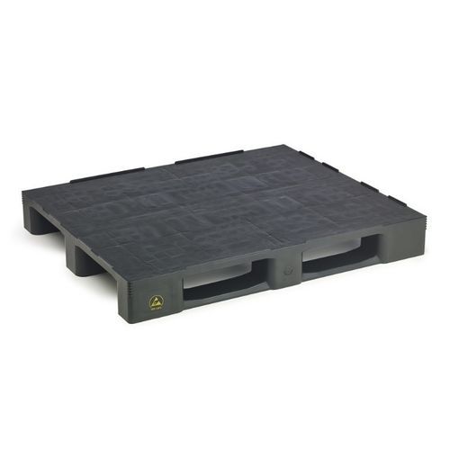 Palé de plástico - FLAT ESD 1210-C3 - NAECO PACKAGING - de plástico reciclado / industrial / de transporte