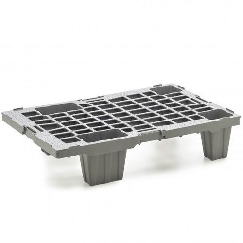 Cuarto de palé de plástico reciclado - BASIC - NAECO PACKAGING - ISO / de transporte / de almacenamiento