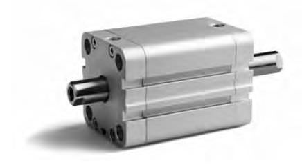 Cilindro neumático - PDMP - ARTEC SRL - con varilla doble / de doble efecto / de acero inoxidable