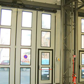 Puerta plegable - PL 3000 PRE - SACIL HLB - para exteriores / industrial / de grandes dimensiones