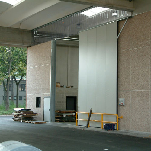 Puerta plegable - PS 3000 PB CRP - SACIL HLB - de PVC / para puente grúa / industrial