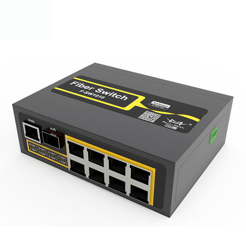 Conmutador Ethernet PoE - F-SW1010 - Xiamen Four-Faith Communication Technology Co.,Ltd - no administrable / 8 puertos / de fibras ópticas