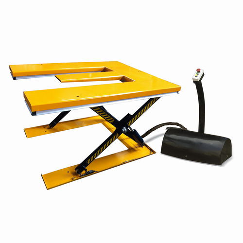 Mesa elevadora de tijera - HE series - i-lift Equipment Ltd. - hidráulica / estacionaria / extraplana