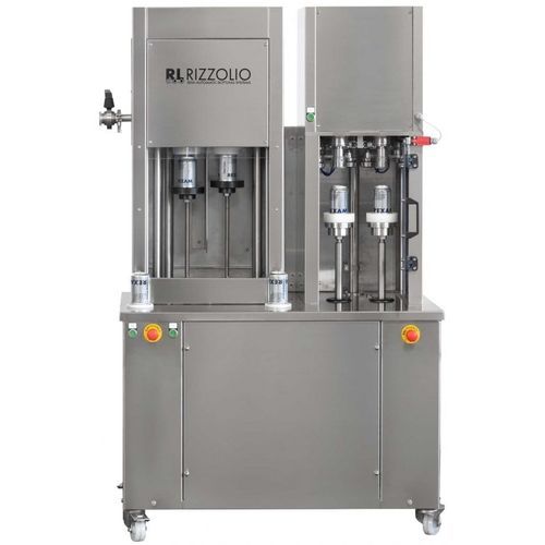Máquina de llenado semiautomática - COMPACTBLOCK 2-2-2 - Rizzolio s.r.l - de latas / para líquido / para la industria agroalimentaria