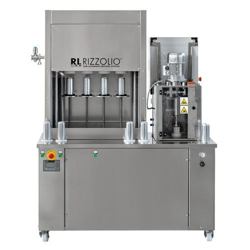 Máquina de llenado semiautomática - COMPACTBLOCK 6-6-2 - Rizzolio s.r.l - de latas / para líquido / para la industria agroalimentaria