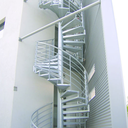 Escalera fija de caracol - LINEA - JK TECHNIC - metálica / de obra / de emergencia