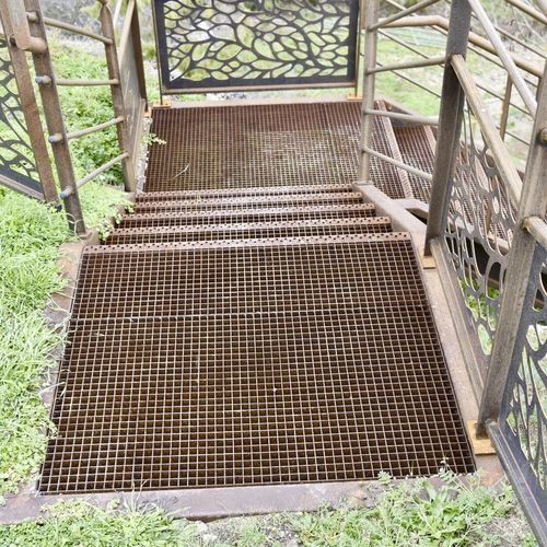 Rejilla de metal - Corten - JK TECHNIC - prensada / para edificio / para valla