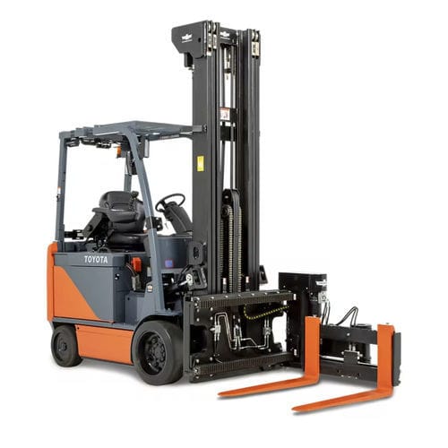 Carretilla trilaterale eléctrica - Toyota Industrial Equipment - con operador sentado / para pasillos estrechos / para almacén