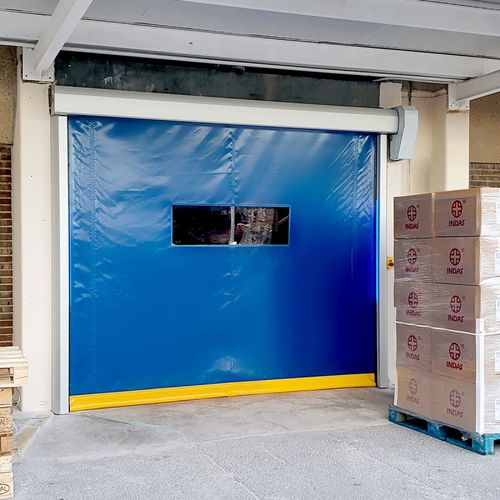 Puerta enrollable - Infraca - para interior / de seguridad / autorreparable