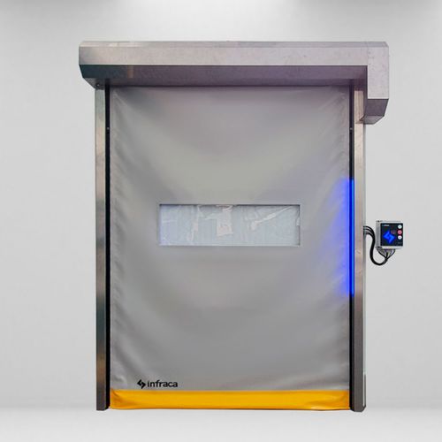 Puerta enrollable - PRX  - Infraca - de acero inoxidable / para interior / automática