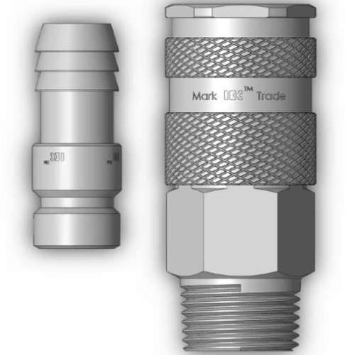 Racor rápido - 408  - Ningbo Parmicro Fluid Technology CO.,LTD - neumático / ranurado / de latón niquelado
