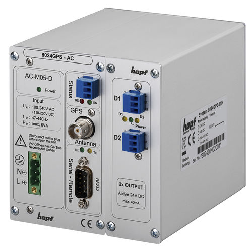 Servidor Network Time Protocol en riel DIN - 8024GPS - hopf Elektronik GmbH - NTP / GPS / IRIGB