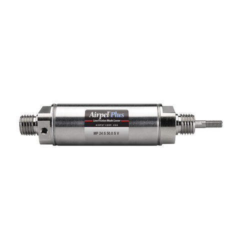 Cilindro neumático - MP24S-SV  - Airpot - con varilla roscada / de simple efecto / de fricción reducida