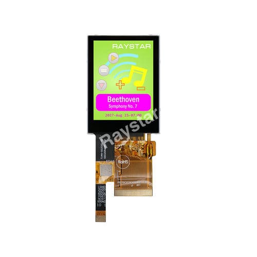 Módulo de visualización LED - RFJ02000B-AYW-DNG1 - Raystar Optronics, Inc. - TFT LCD / IPS / con pantalla táctil capacitiva