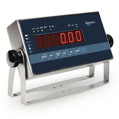 Indicador de pesaje con visualizador led - GI400 INOX - GIROPES - de pared / benchtop / IP65