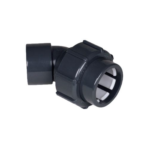 Racor hidráulico - IBG FlexFit®  - Praher Plastics Austria GmbH - rápido / codo a 45º / en PVC-U
