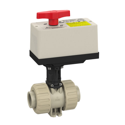 Válvula de bola - M1  - Praher Plastics Austria GmbH - con actuador eléctrico / con brida / roscada