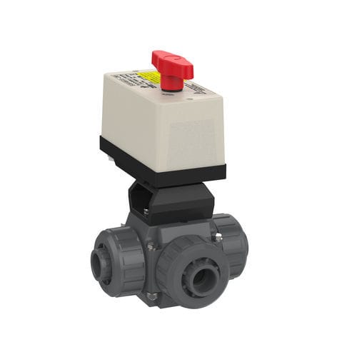 Válvula de bola - S4 - Praher Plastics Austria GmbH - con mando eléctrico / para agua potable / con brida
