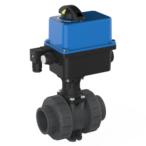 Válvula de bola - M1  - Praher Plastics Austria GmbH - con actuador eléctrico / para agua potable / con brida