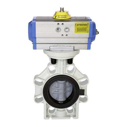 Válvula de mariposa - K4  - Praher Plastics Austria GmbH - con control neumático / para agua potable / tipo lug