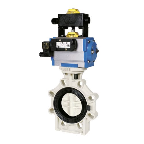 Válvula de mariposa - K4  - Praher Plastics Austria GmbH - con control neumático / para alimentos líquidos y bebidas / tipo lug