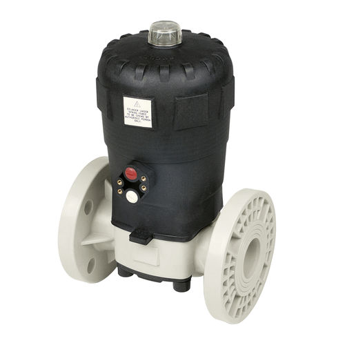 Válvula de membrana - T4  - Praher Plastics Austria GmbH - con control neumático / para agua potable / con brida