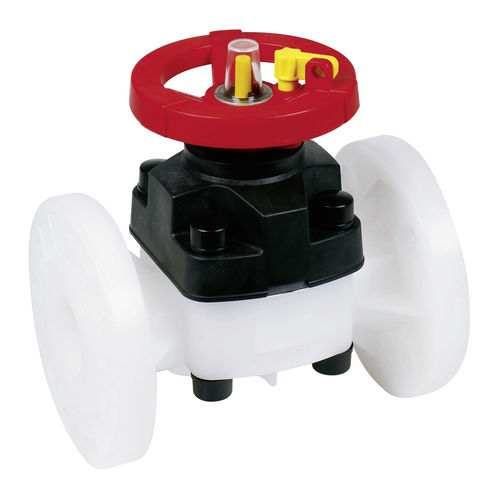 Válvula de membrana - T4 - Praher Plastics Austria GmbH - con volante / para fango / con brida