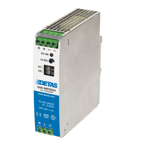 Alimentación eléctrica en riel DIN - GSA SWNP05 - DETAS - AC/DC / con protección contra cortocircuitos / con protección contra sobrecargas