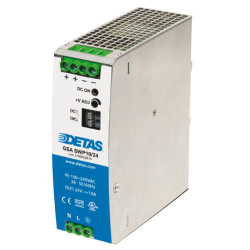 Alimentación eléctrica en riel DIN - GSA SWP10 series - DETAS - AC/DC / con protección de sobreintensidad / con protección contra sobrecargas