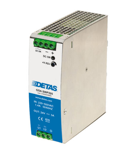 Alimentación eléctrica en riel DIN - GSA SWP205 - DETAS - AC/DC / de salida simple / monofásica