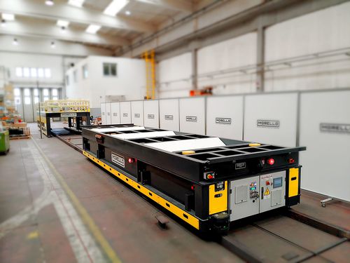 Carro de transferencia sobre railes para bobinas - SBR 75/2 - MORELLO GIOVANNI S.r.l.
