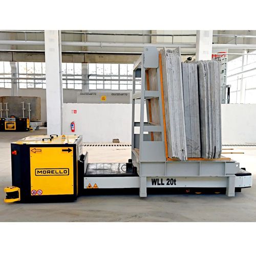 Transpaleta eléctrica - SGAE-E ±90° 35/3  - MORELLO GIOVANNI S.r.l. - con plataforma para el operador / con guiado automático / con operador sentado