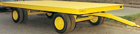 Remolque plataforma - 5 x 3 m | VS 15/2 - MORELLO GIOVANNI S.r.l. - para equipamiento industrial / de 2 ejes / de acoplamiento