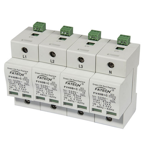 Protector de sobretensión de tipo 1 - FV40B+C/4-xxx S series - FATECH ELECTRONIC (FOSHAN) CO., LTD - de tipo 2 / con teleseñalización / para alimentación eléctrica